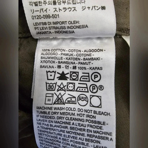 Levis Premium Ribcage Straight Ankle Pants High Rise Utility Green 30 - Picture 7 of 10